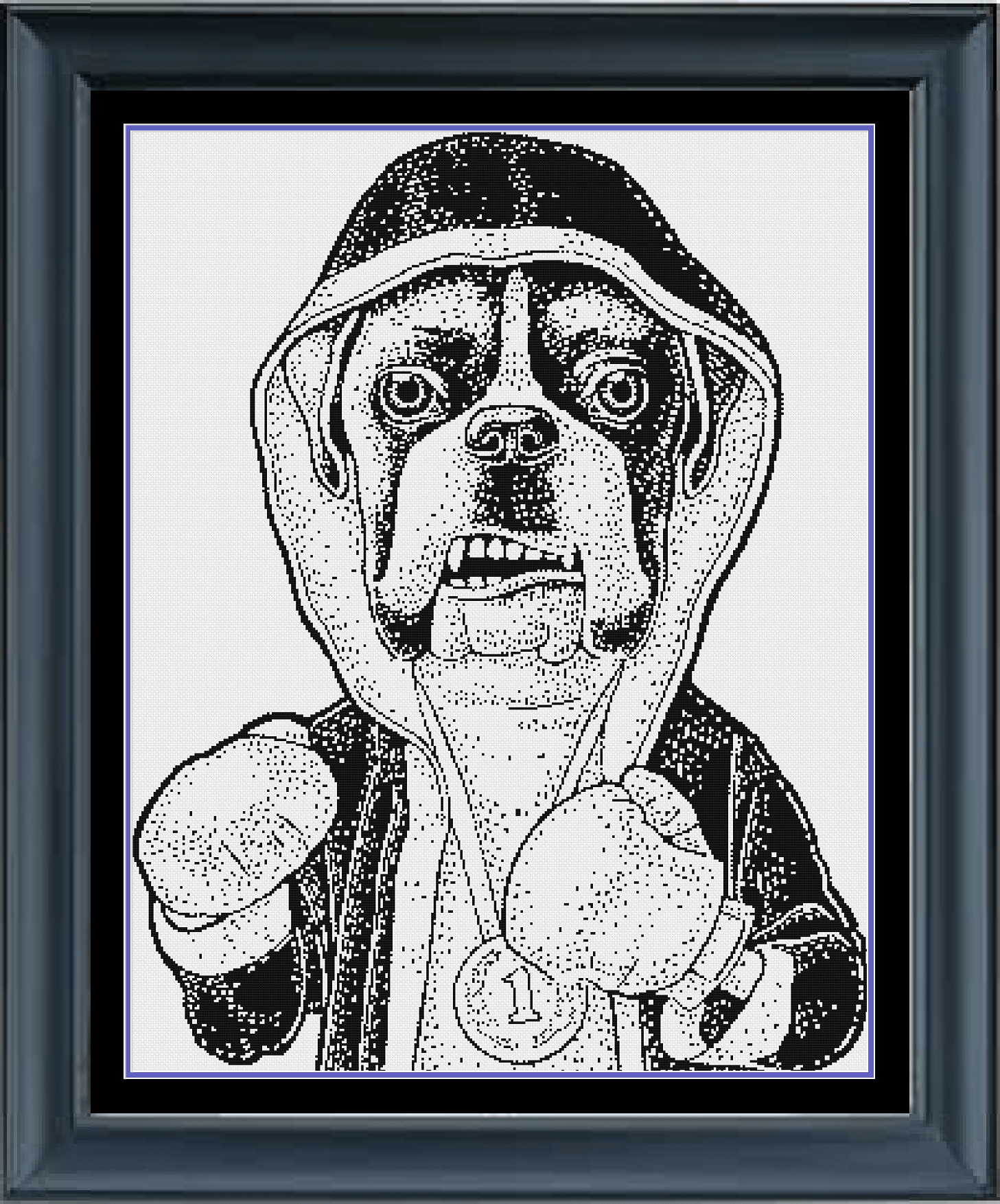 Stitching Jules Design Cross Stitch Pattern Digital PDF Download - $10 Boxer Cross Stitch Pattern | Boxer Dog Cross Stitch Pattern | Blackwork | Instant PDF Download And Physical Pattern Options